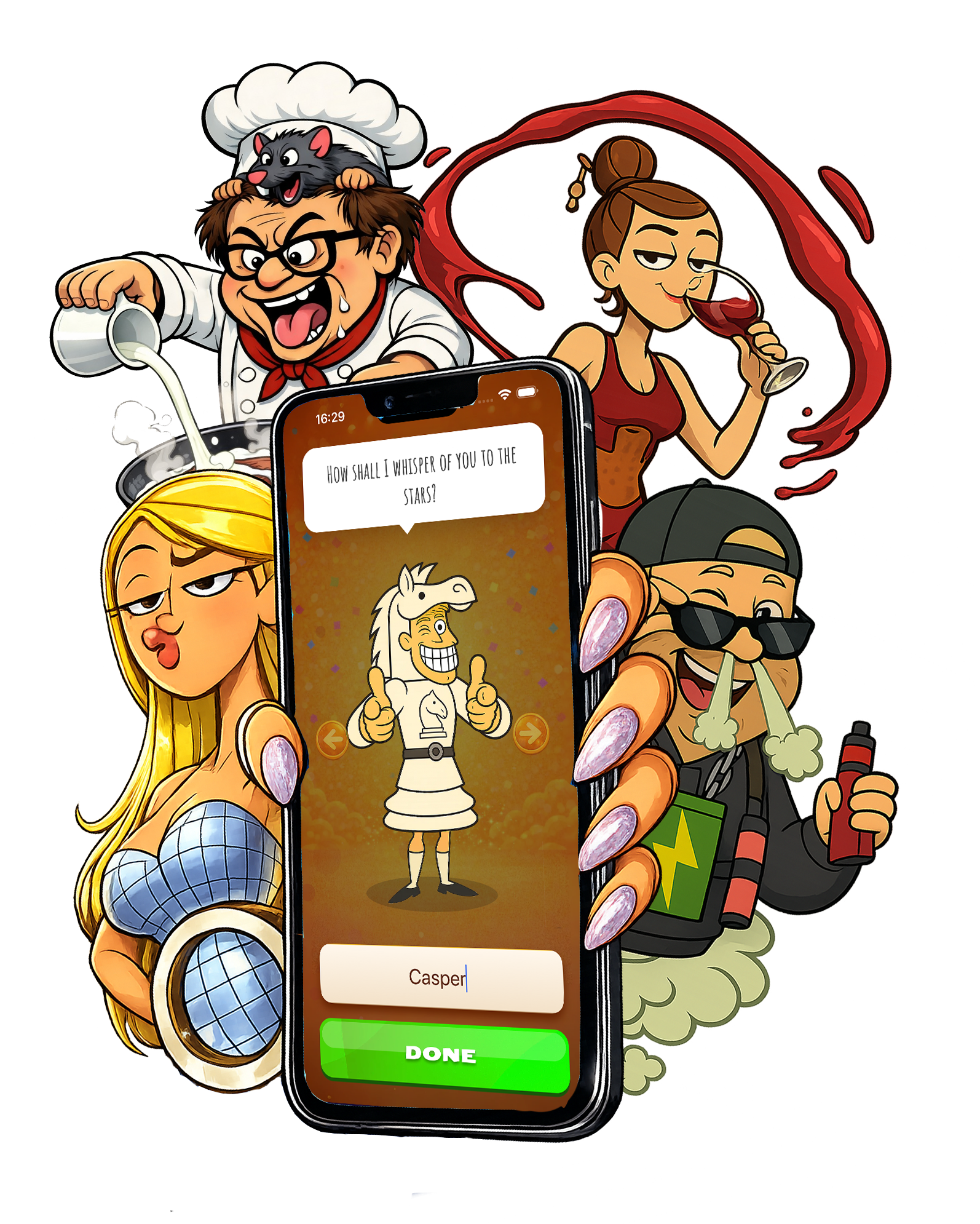 Who is NOT? game screen