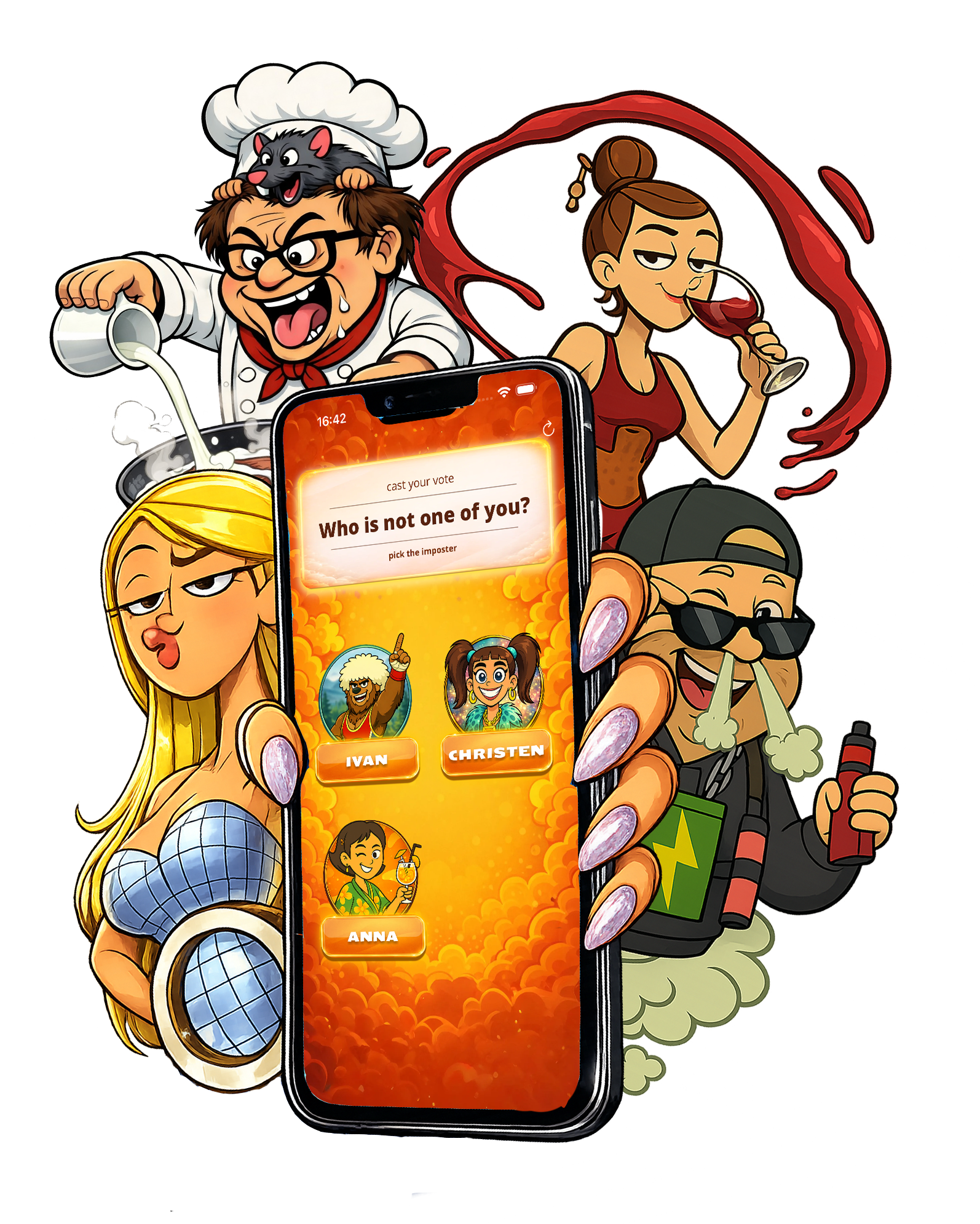 Who is NOT? game screen