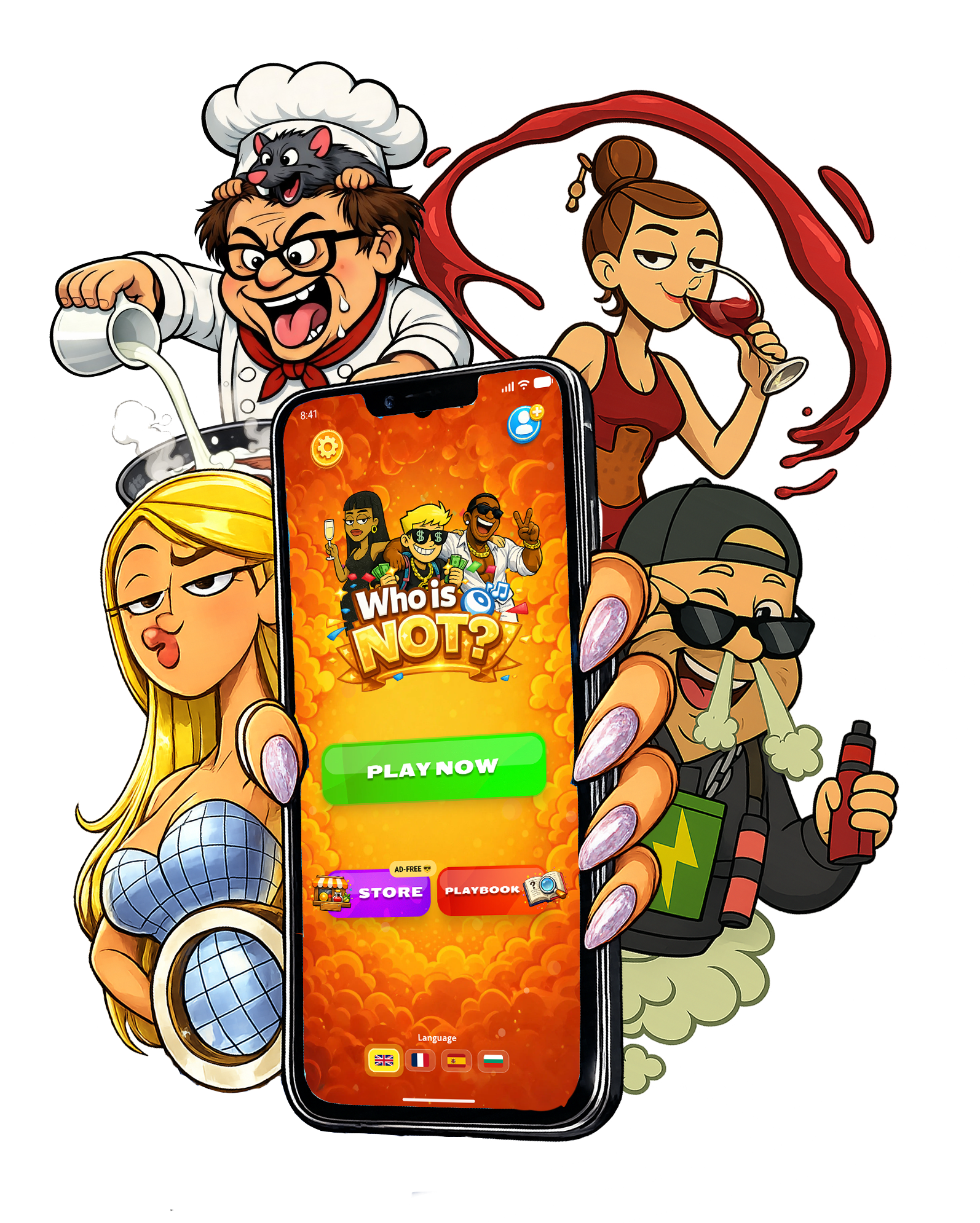 Who is NOT? game screen
